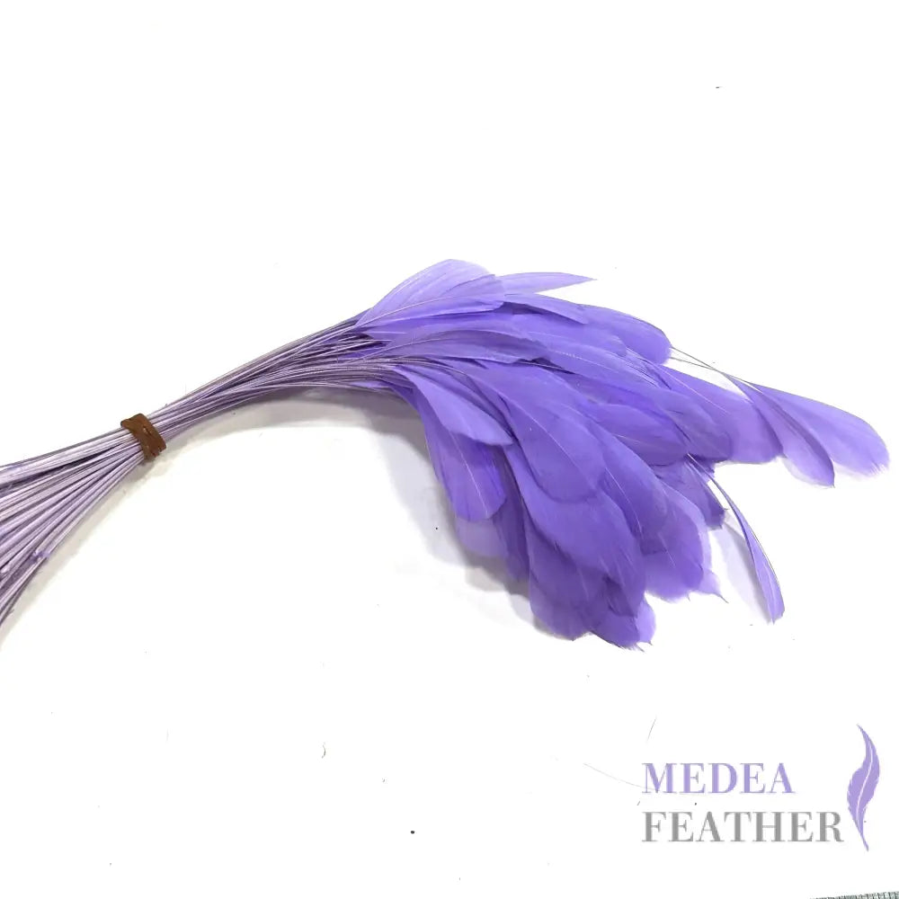 14cm Small Round Tips Coque Feather-Pack of 10 Lilac