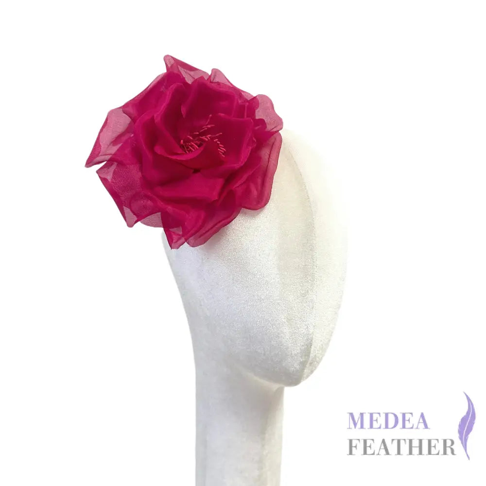 14cm Wide Silk Flower SF011 Rose red