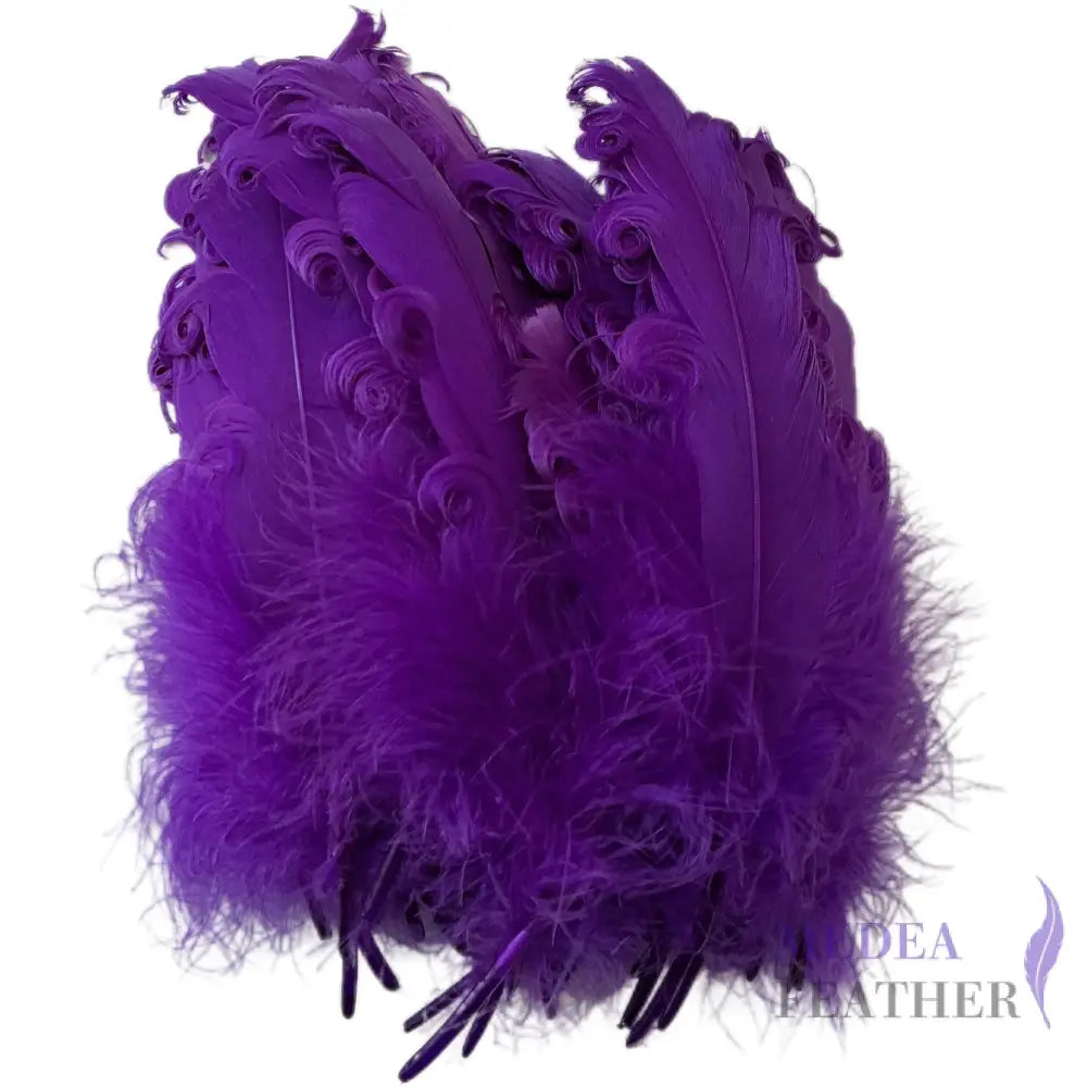 15 CM Curled Goose Feather 50 PCS SFGOOSE03 - #105 bright violet