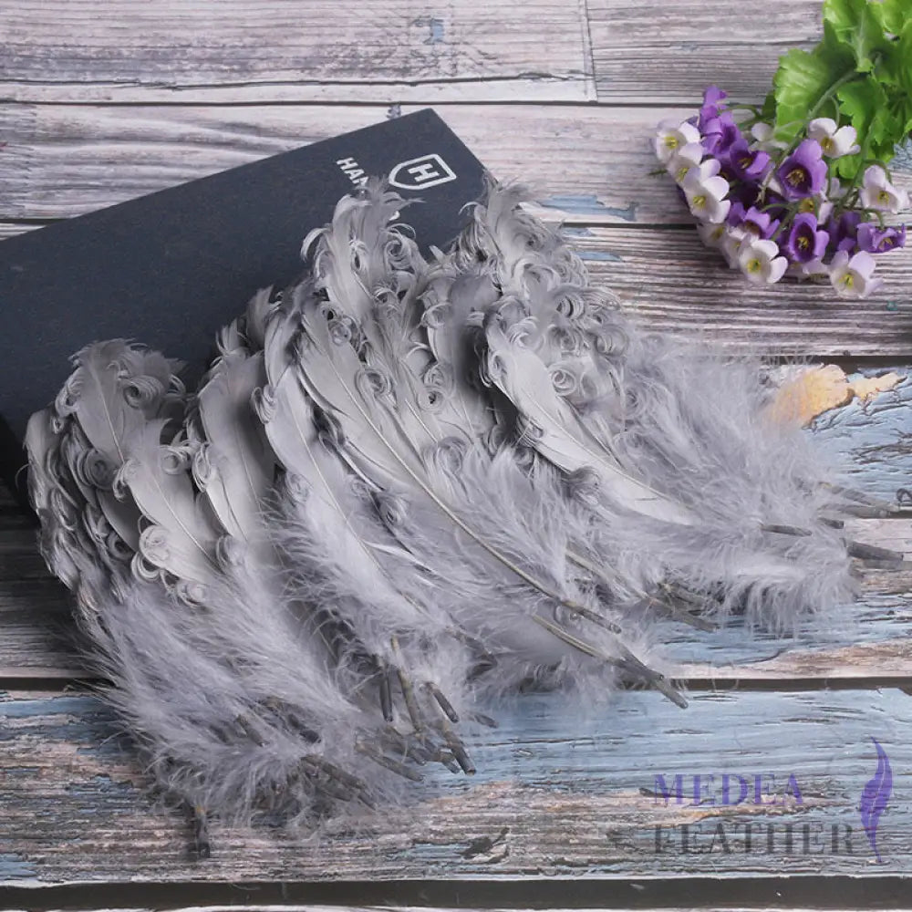 15 CM Curled Goose Feather 50 PCS SFGOOSE03 - #13 silver