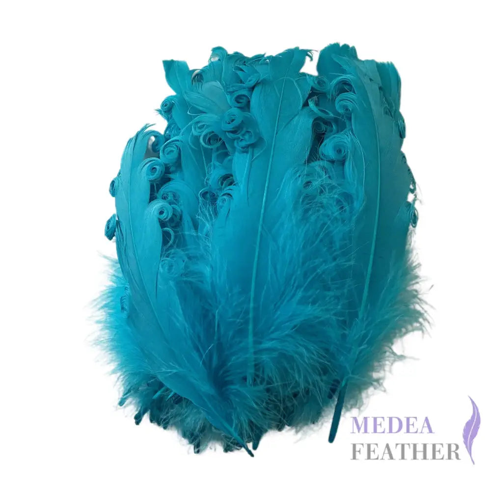 15 CM Curled Goose Feather 50 PCS SFGOOSE03 - #78 turquoise