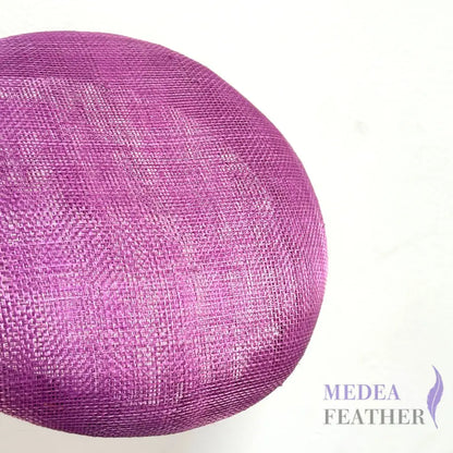 15cm Sinamay Button Fascinator Base (3 layers) - Violet(#062)