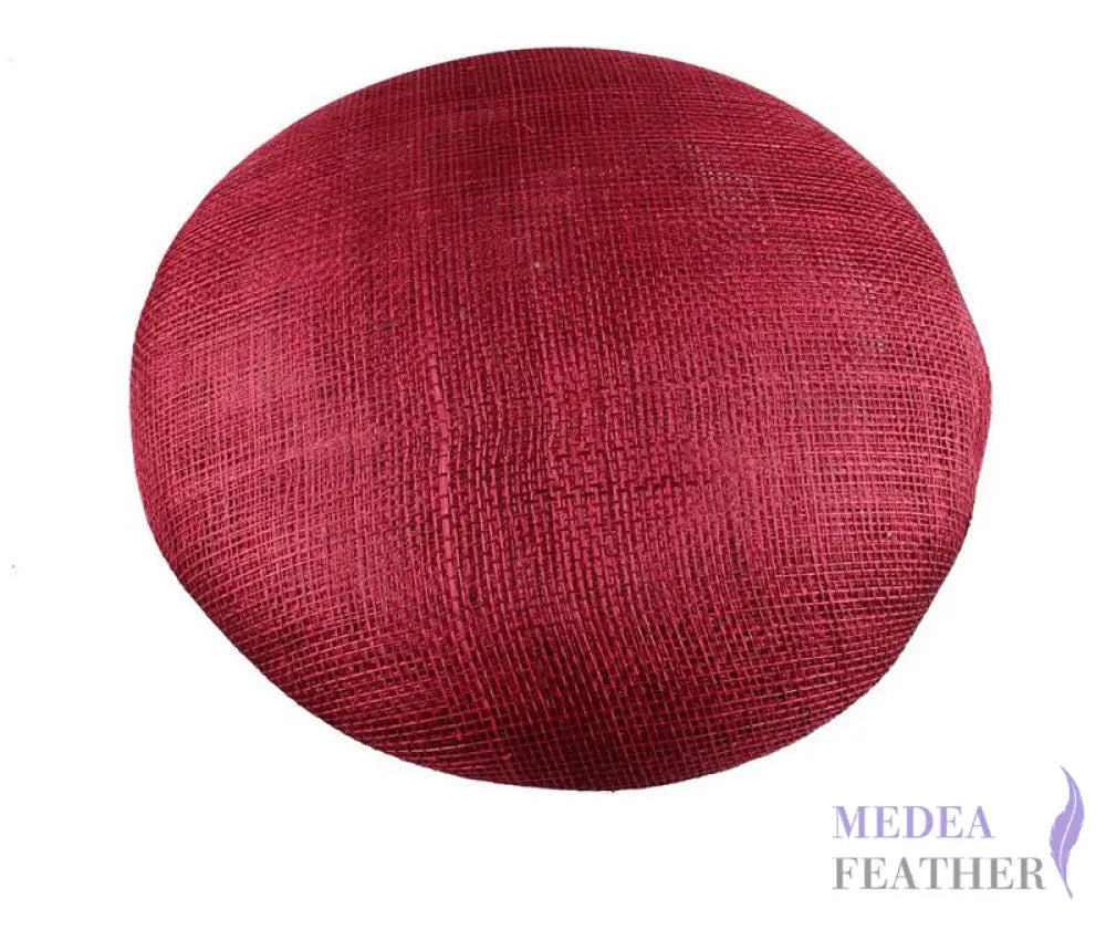 15cm Sinamay Button Fascinator Base Burgundy / 1 Piece ready-to-ship