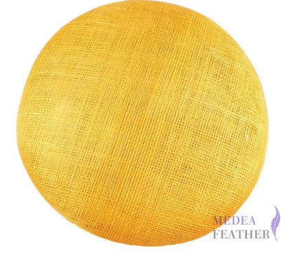 15cm Sinamay Button Fascinator Base Dark Yellow / 1 Piece ready-to-ship