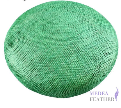 15cm Sinamay Button Fascinator Base Green / 1 Piece ready-to-ship