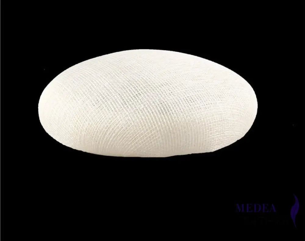 15cm Sinamay Button Fascinator Base Ivory / 1 Piece ready-to-ship