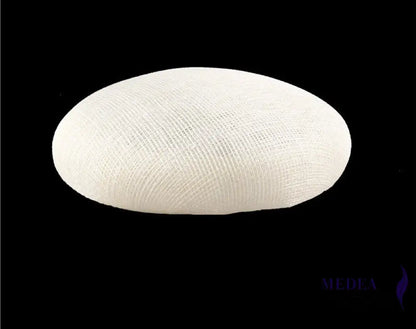 15cm Sinamay Button Fascinator Base Ivory / 1 Piece ready-to-ship