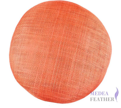 15cm Sinamay Button Fascinator Base Orange / 1 Piece ready-to-ship