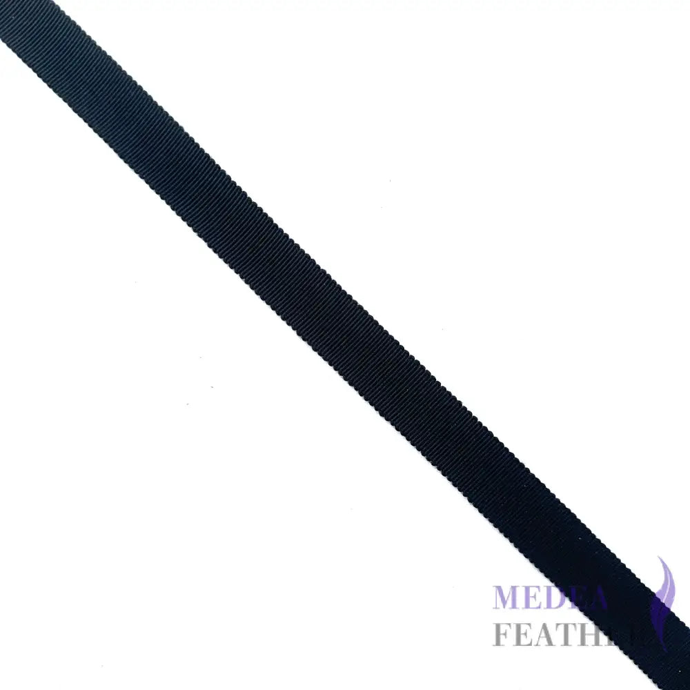 15mm Rayon Petersham Ribbon Black / 1 meter