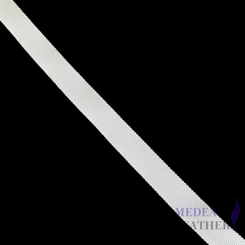 15mm Rayon Petersham Ribbon White / 1 meter