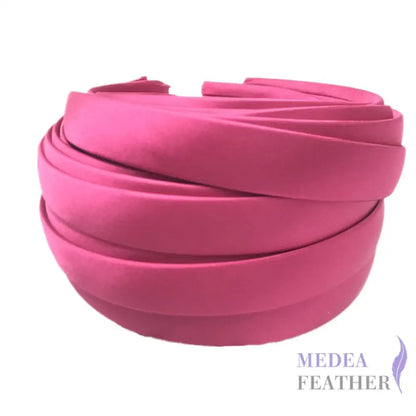 16 colours 20mm Satin Covered Headband Cerise / 1 Piece