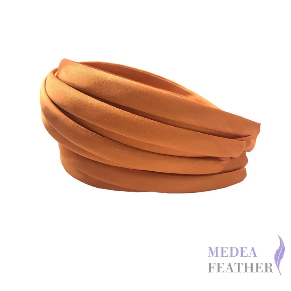 16 colours 20mm Satin Covered Headband Deep Orange / 1 Piece