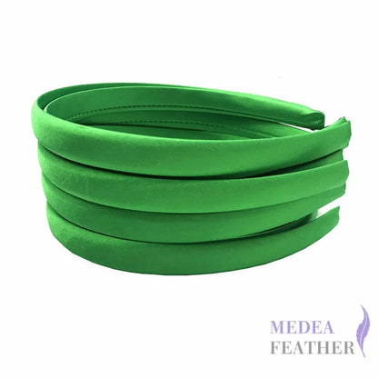 16 colours 20mm Satin Covered Headband Green / 1 Piece