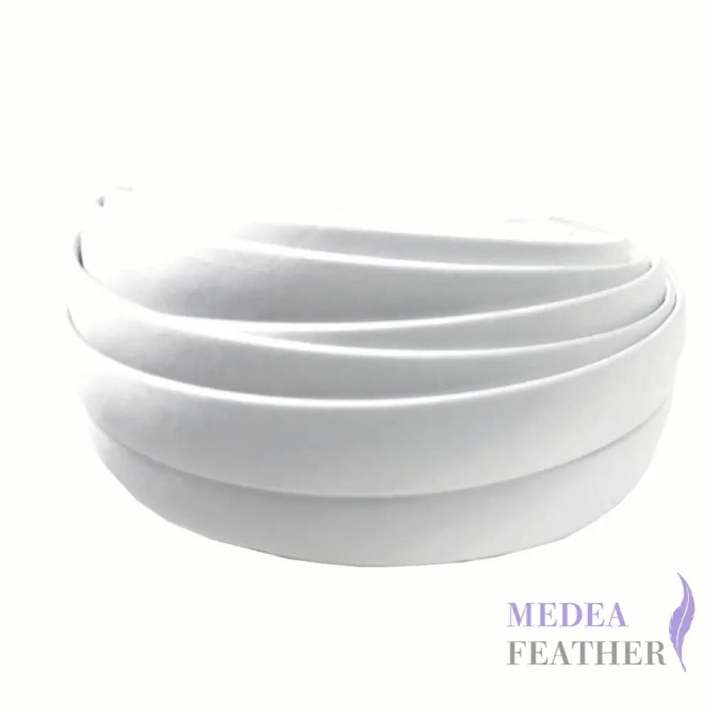 16 colours 20mm Satin Covered Headband White / 1 Piece