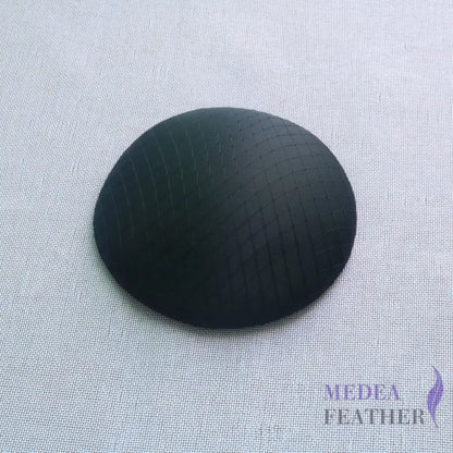 16cm Satin and Veiling Cover Button Base Black