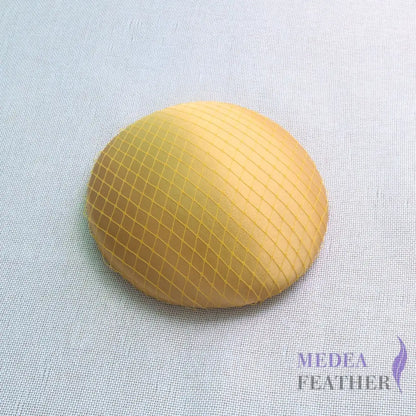 16cm Satin and Veiling Cover Button Base Gold