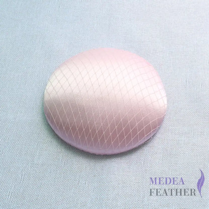 16cm Satin and Veiling Cover Button Base Pink