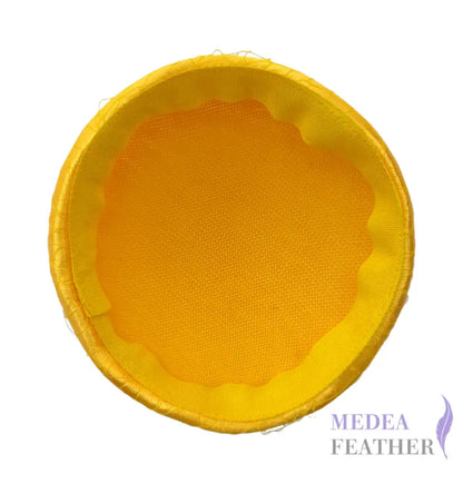 16cm Satin and Veiling Cover Button Hat Base