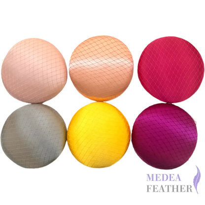 16cm Satin and Veiling Cover Button Hat Base