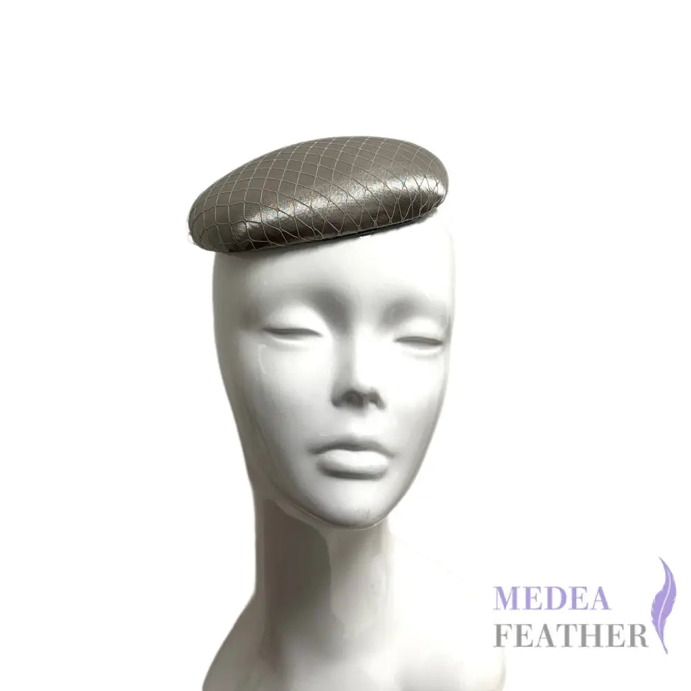 16cm Satin and Veiling Cover Button Hat Base