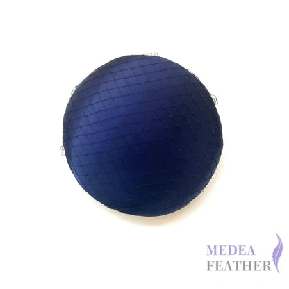 16cm Satin and Veiling Cover Button Hat Base Navy