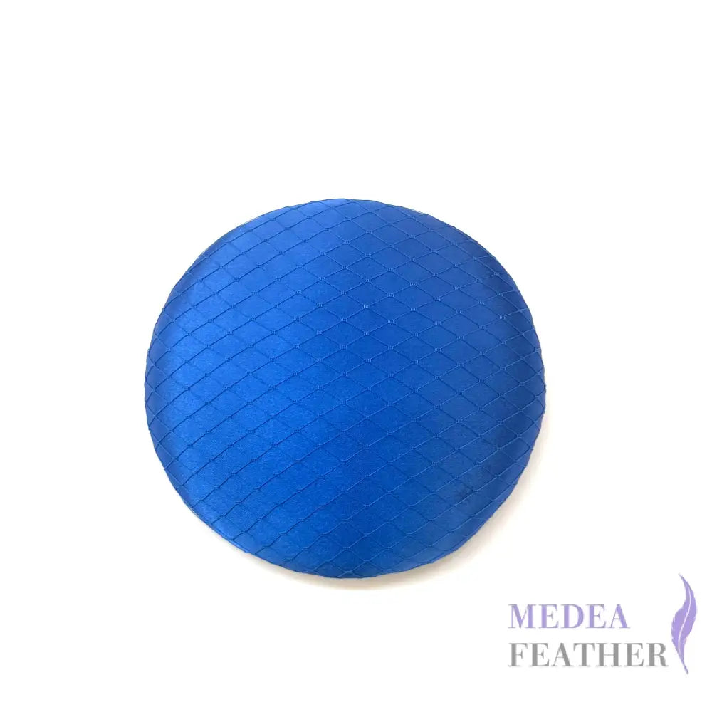 16cm Satin and Veiling Cover Button Hat Base Royal blue