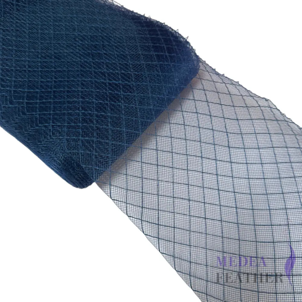 17cm Wide Diamond Cross Woven Crin Braid - Navy
