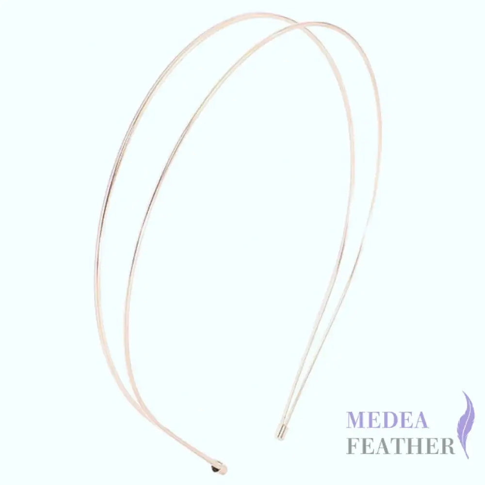 Double/Triple Row Headband Metal 1mm Rose / Double row