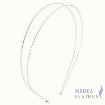 Double/Triple Row Headband Metal 1mm Silver / Double row