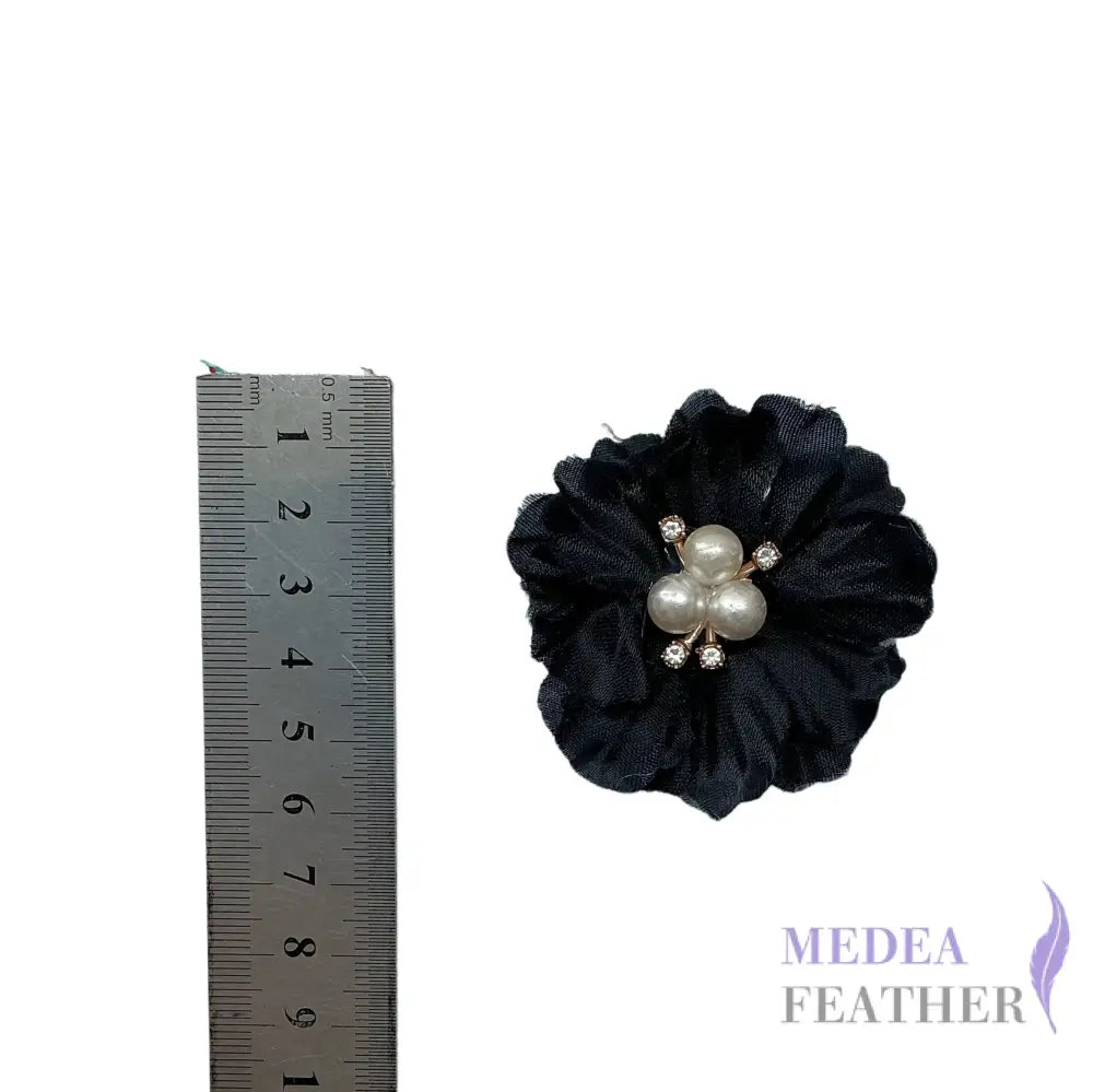2.36 Inch Rhinestone Pearl Chiffon Flower-Pack of 2