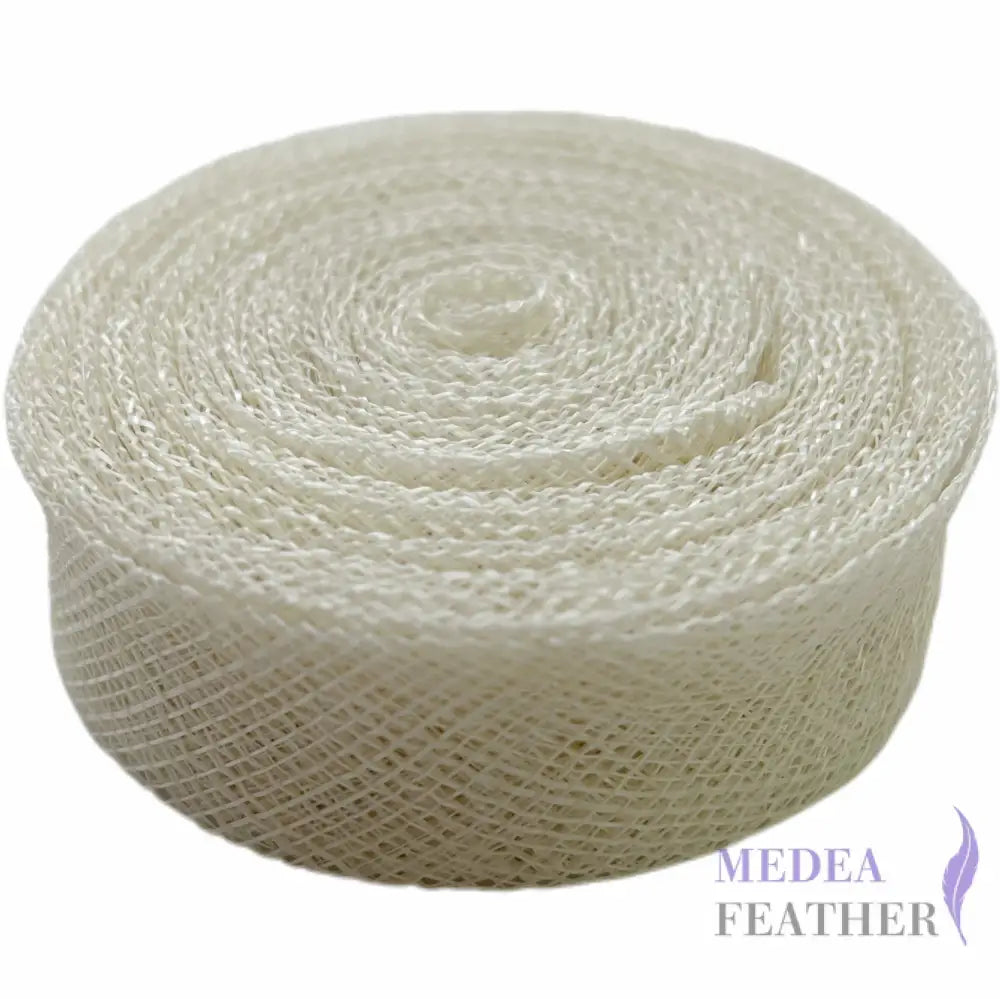 2.5cm Wide Sinamay Bias Binding-1.3m - Ivory