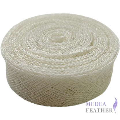 2.5cm Wide Sinamay Bias Binding-1.3m - Ivory