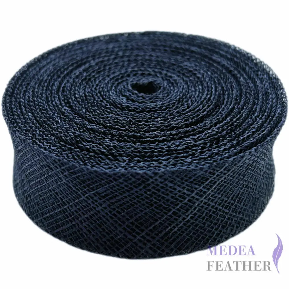 2.5cm Wide Sinamay Bias Binding-1.3m - Navy