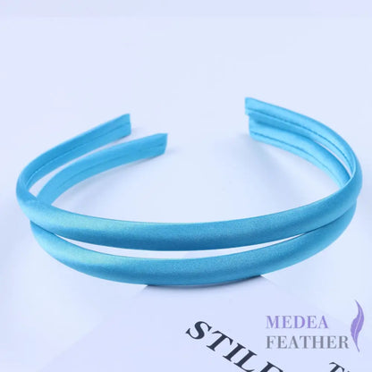 20 colours 10mm Satin Covered Metal Headband Turquoise / 1 Piece