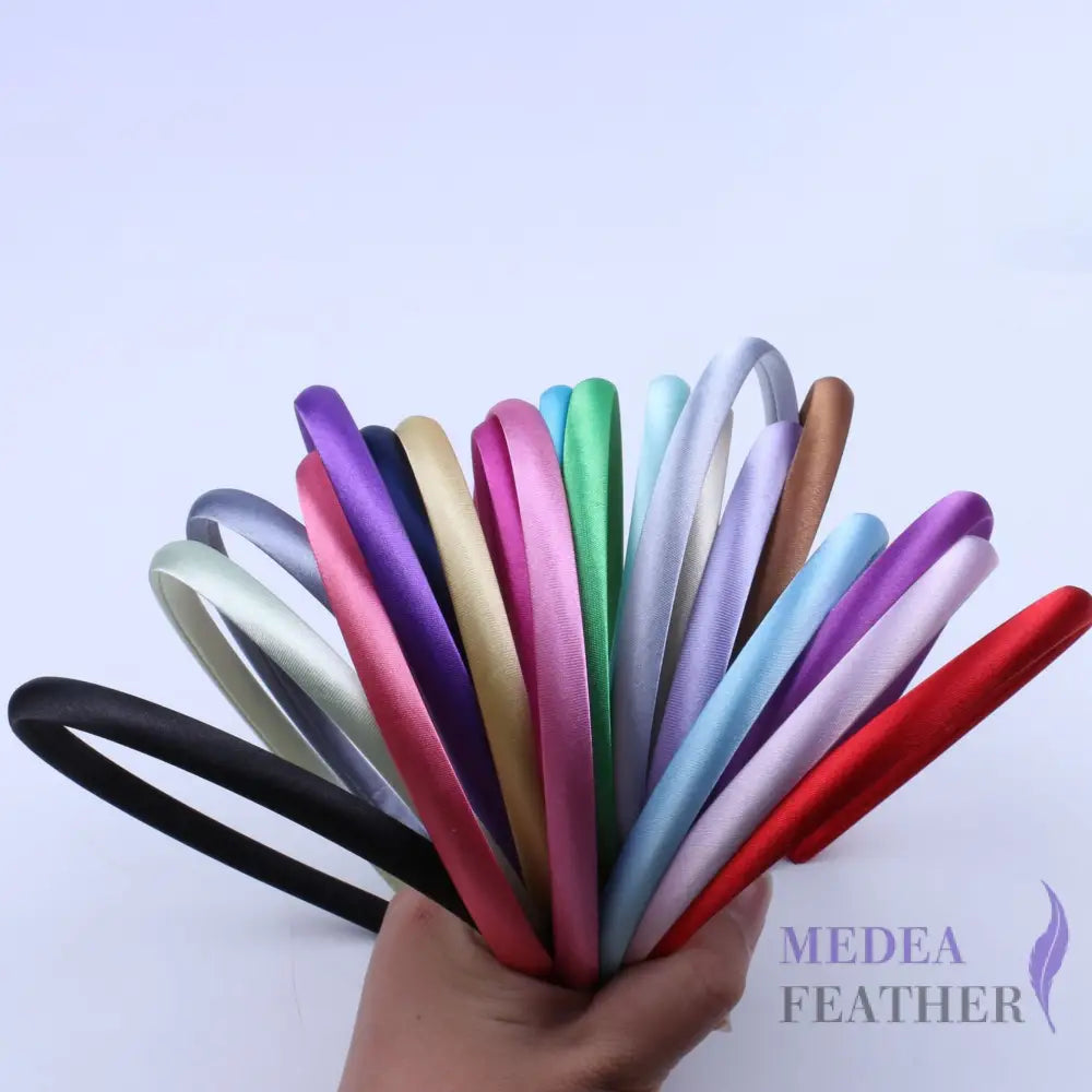 20 colours 10mm Satin Covered Metal Headband