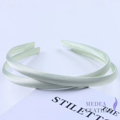 20 colours 10mm Satin Covered Metal Headband MInt / 1 Piece