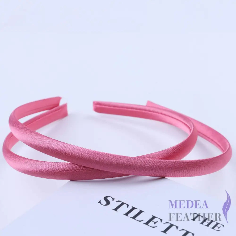 20 colours 10mm Satin Covered Metal Headband Watermelon / 1 Piece
