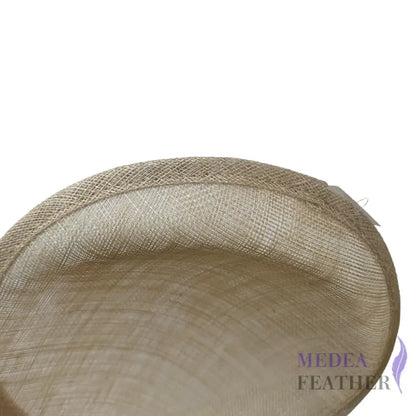 20cm Round Shaped Sinamay Fascinator Hat Base HQ639 - #098 beige