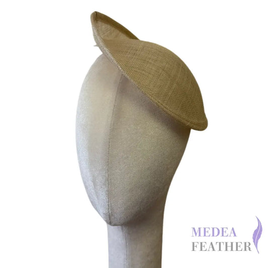 20cm Round Shaped Sinamay Fascinator Hat Base HQ639 - #098 beige