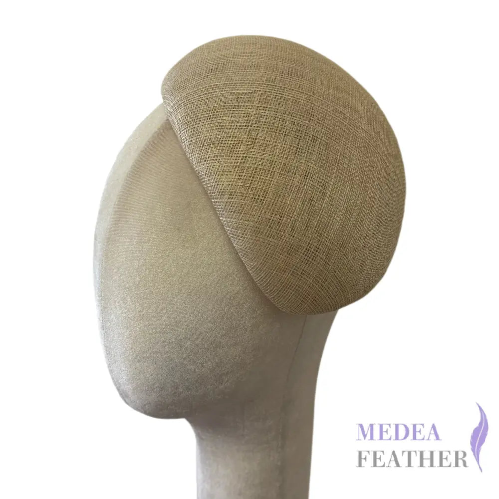 20cm Round Sinamay Hat Base HQ560 - #098 beige