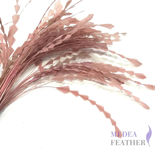 20cm Zig Zag Coque Feathers-Pack of 10 #91 leather pink