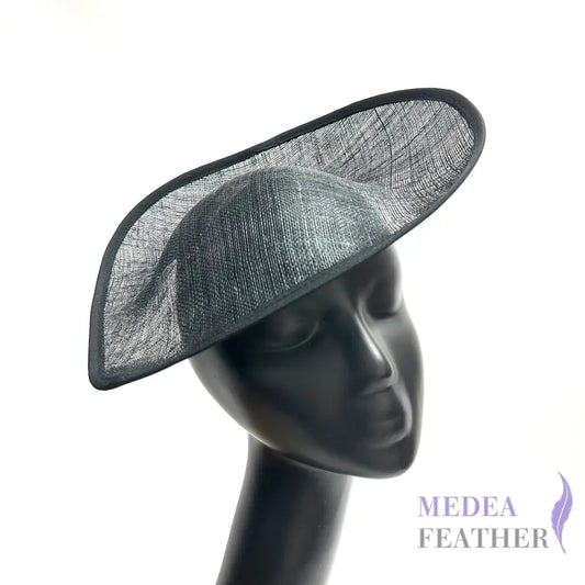 24cm Wide Black Sinamay Hat Base Black