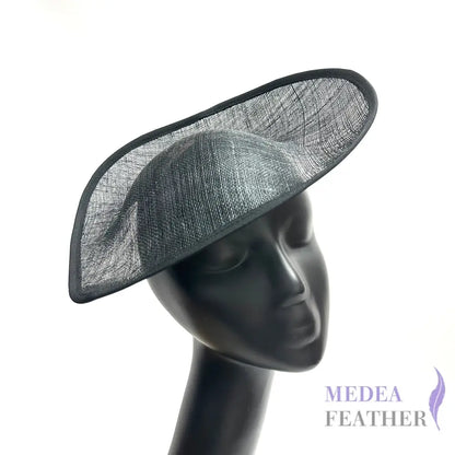 24cm Wide Black Sinamay Hat Base Black