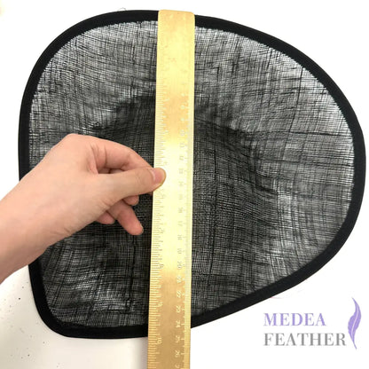 24cm Wide Black Sinamay Hat Base Black