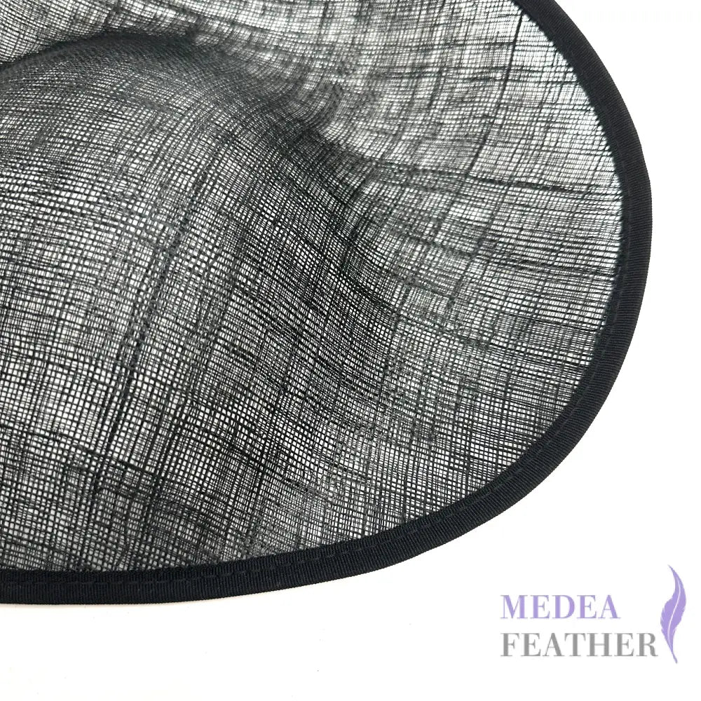 24cm Wide Black Sinamay Hat Base Black