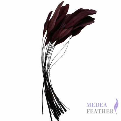 25cm Stripped Coque Feathers - Pack of 10 SFROOSTER01 - #33 purple potion
