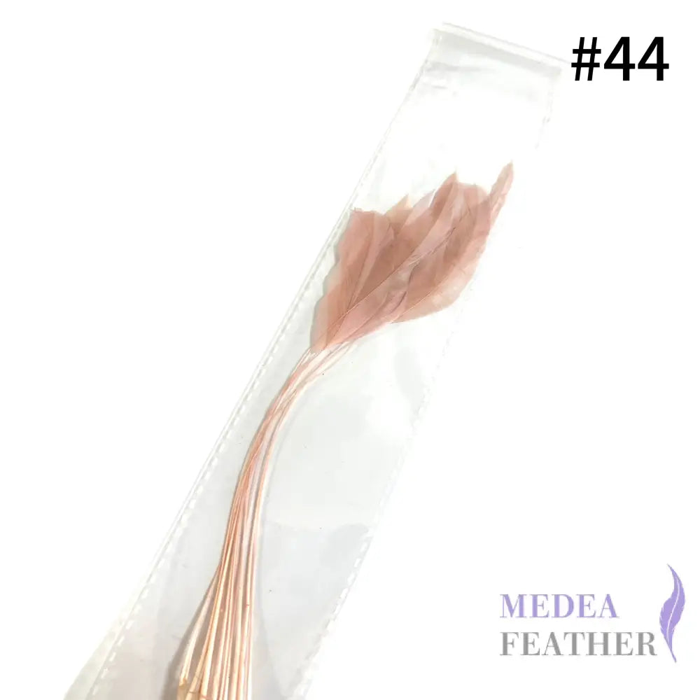 25cm Stripped Coque Feathers Pack of 10- SFROOSTER01 - #44 pale blush