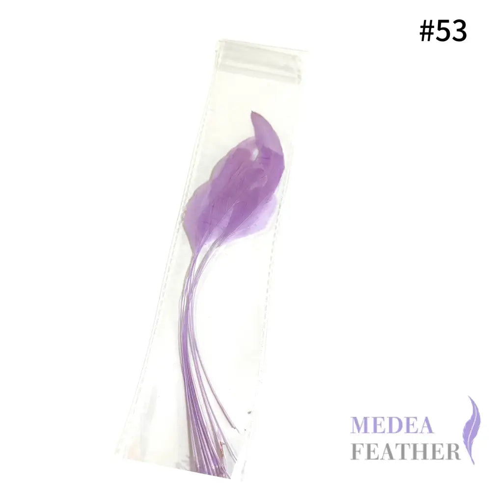 25cm Stripped Coque Feathers Pack of 10- SFROOSTER01 - #53 lilac