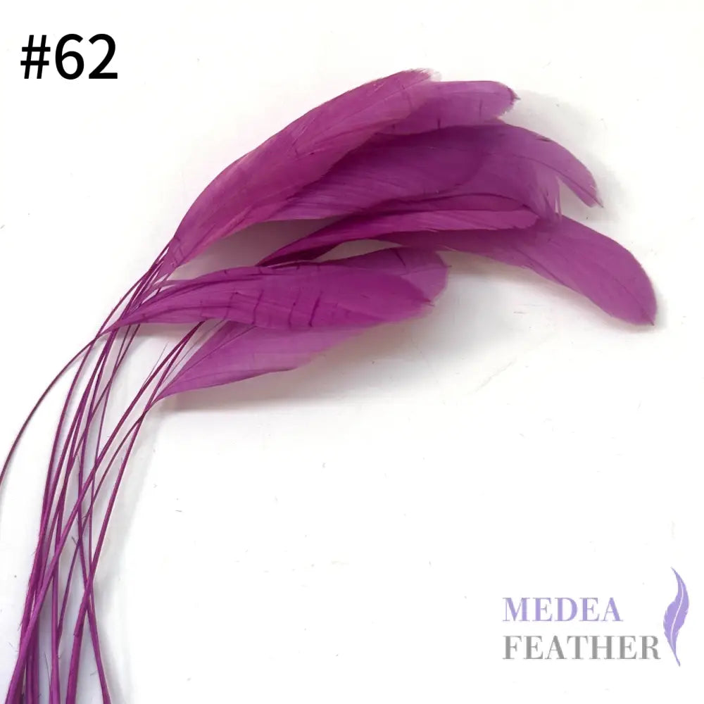 25cm Stripped Coque Feathers - Pack of 10 SF005 #62 amethyst