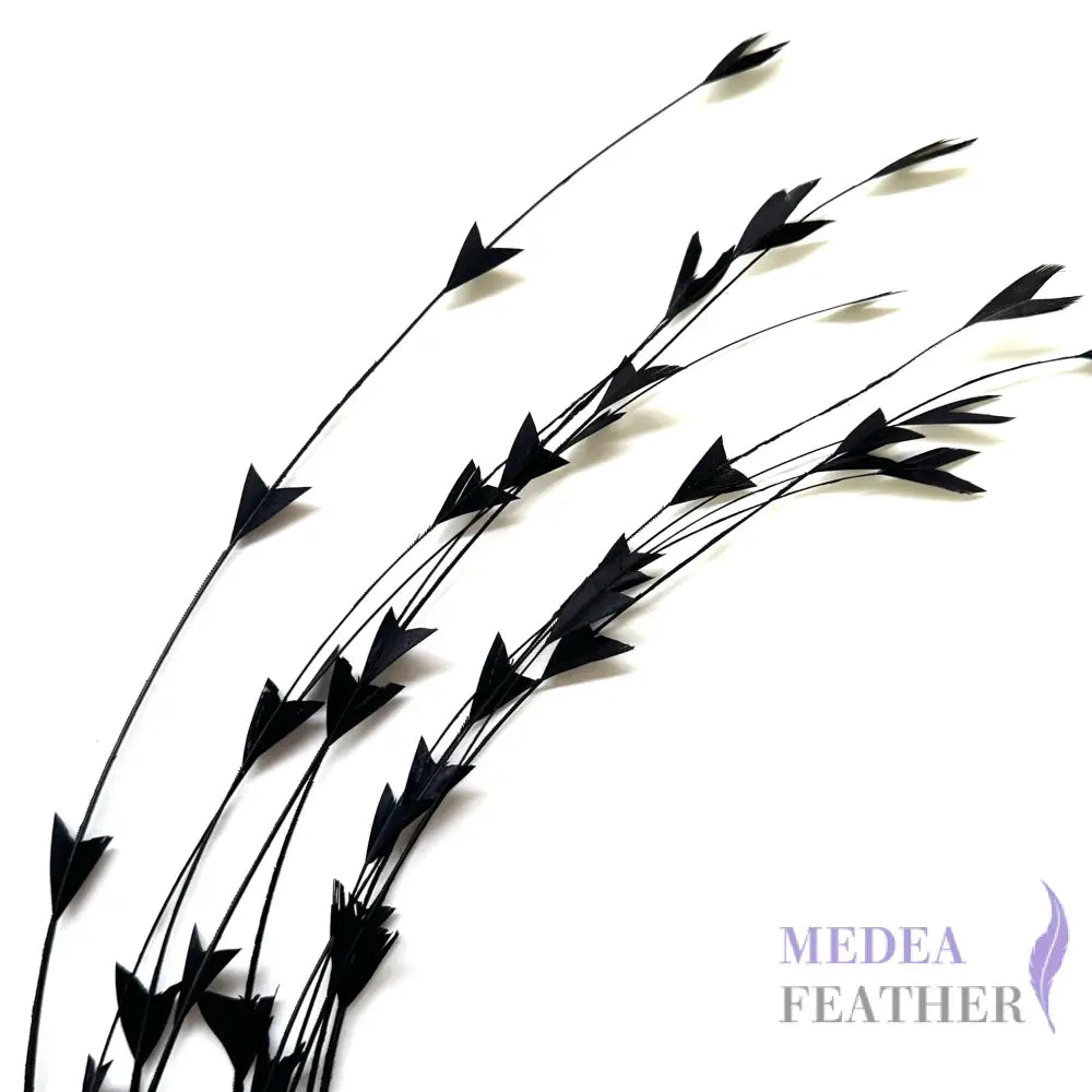 25cm Trimmed Inverted Triangle Tips Coque Feather-Pack of 10 SFROOSTER06 - #03 black